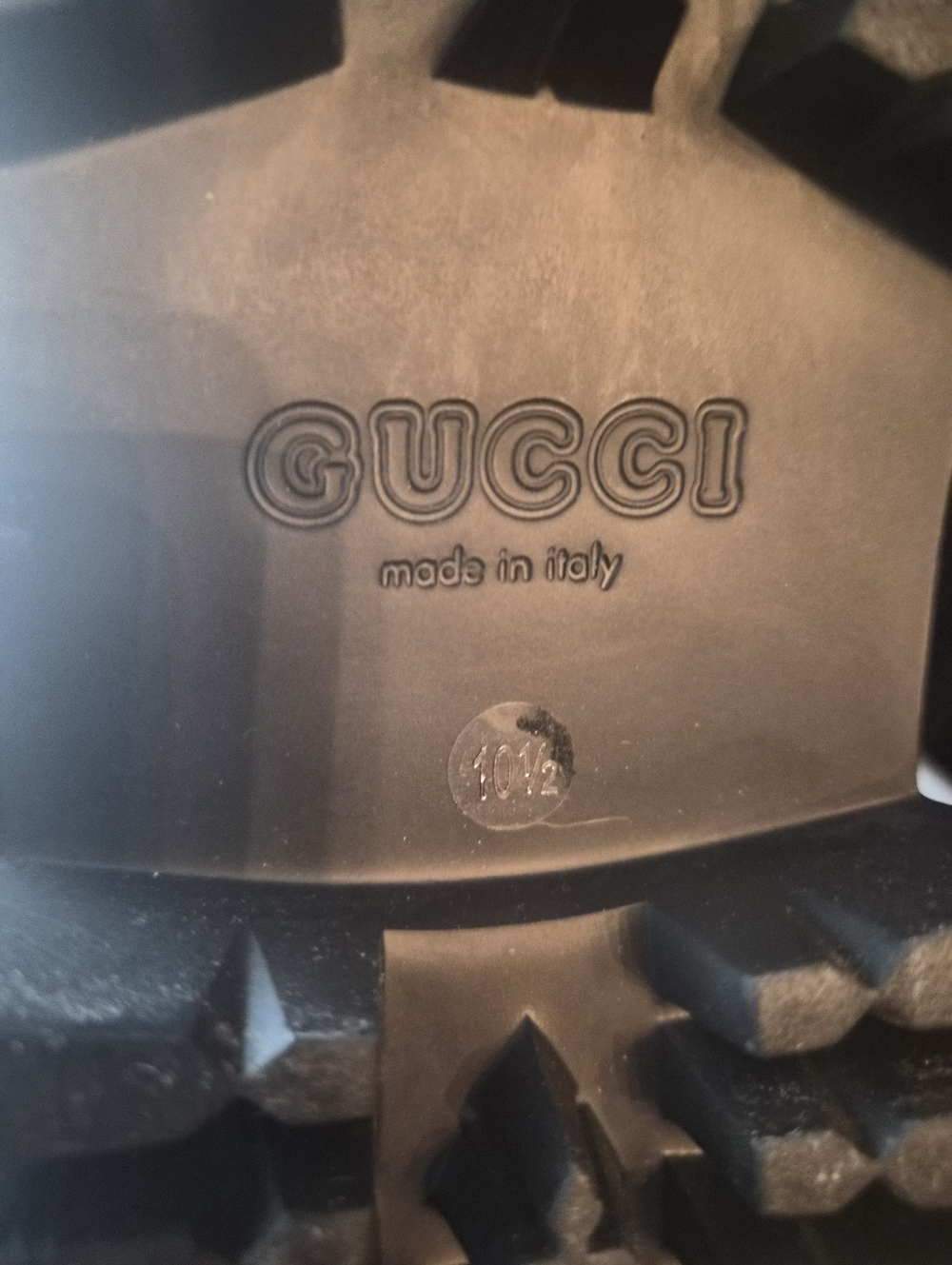 Mens Gucci Dark Olive Green Monogram Lug Sole Combat Boots - Picture 9 of 9